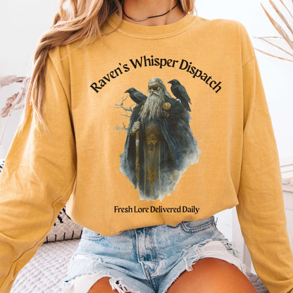 Long-sleeve Mustard / S Raven's Whisper Dispatch Norse Gods Long Sleeve Shirt The Mystic Eden