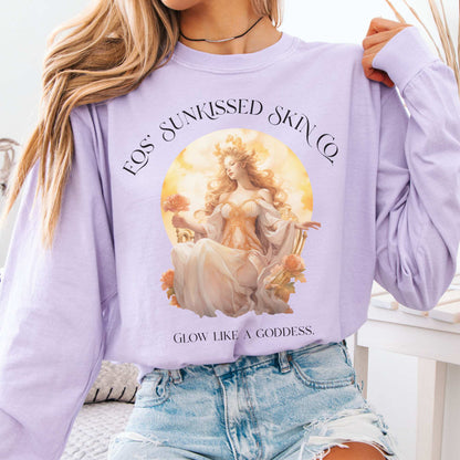 Long-sleeve Orchid / S Eos' Sunkissed Skin Co. Goddess  Long Sleeve T-Shirt The Mystic Eden