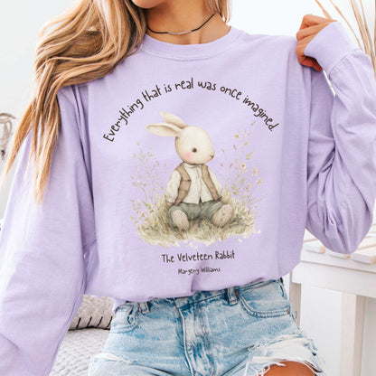 Long-sleeve Orchid / S Everything Real Was Once Imagined The Velveteen Rabbit Long Sleeve The Mystic Eden