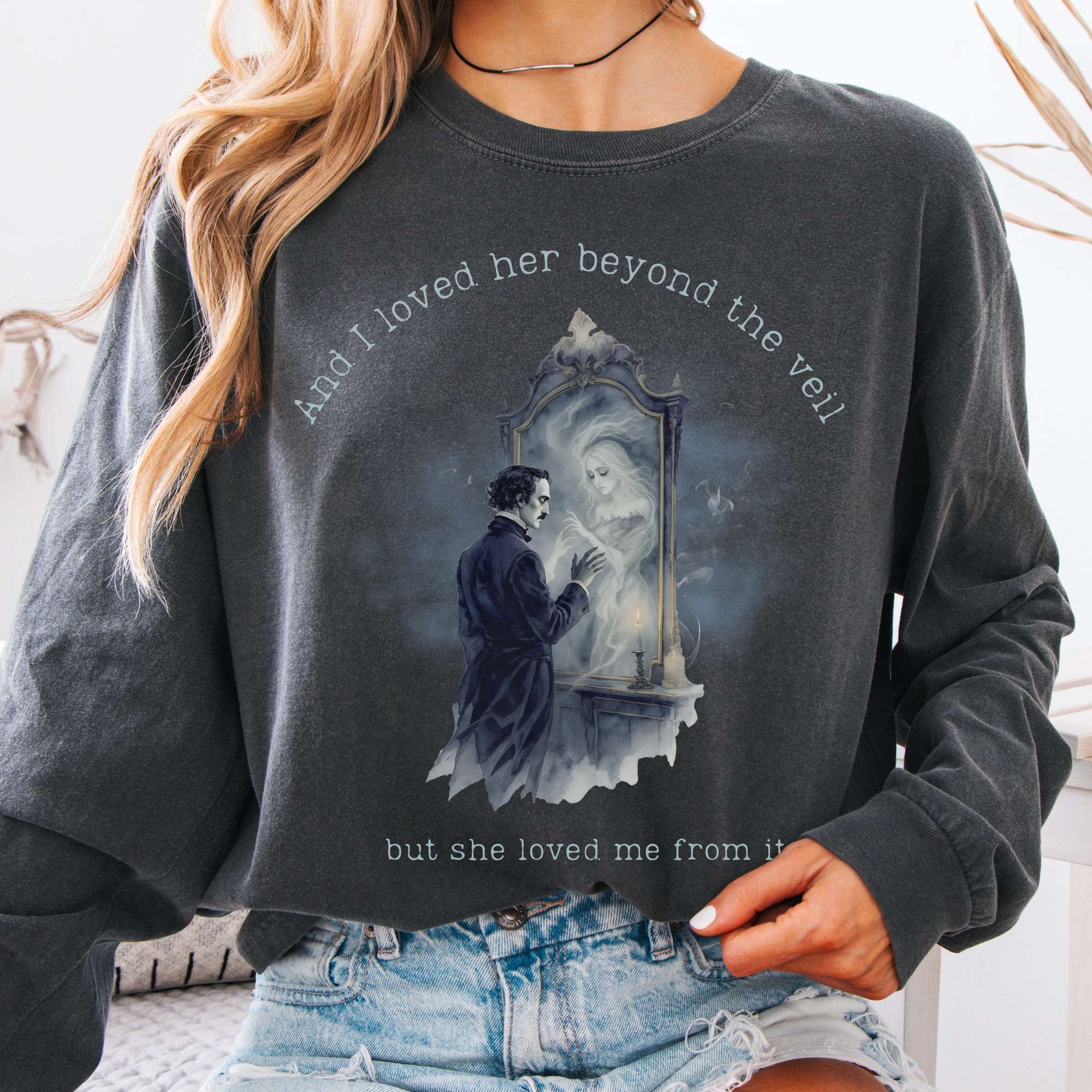 Long-sleeve Pepper / S And I Loved Her Beyond The Veil Poe Long sleeve Tee The Mystic Eden
