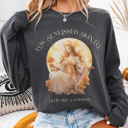 Long-sleeve Pepper / S Eos' Sunkissed Skin Co. Goddess  Long Sleeve T-Shirt The Mystic Eden