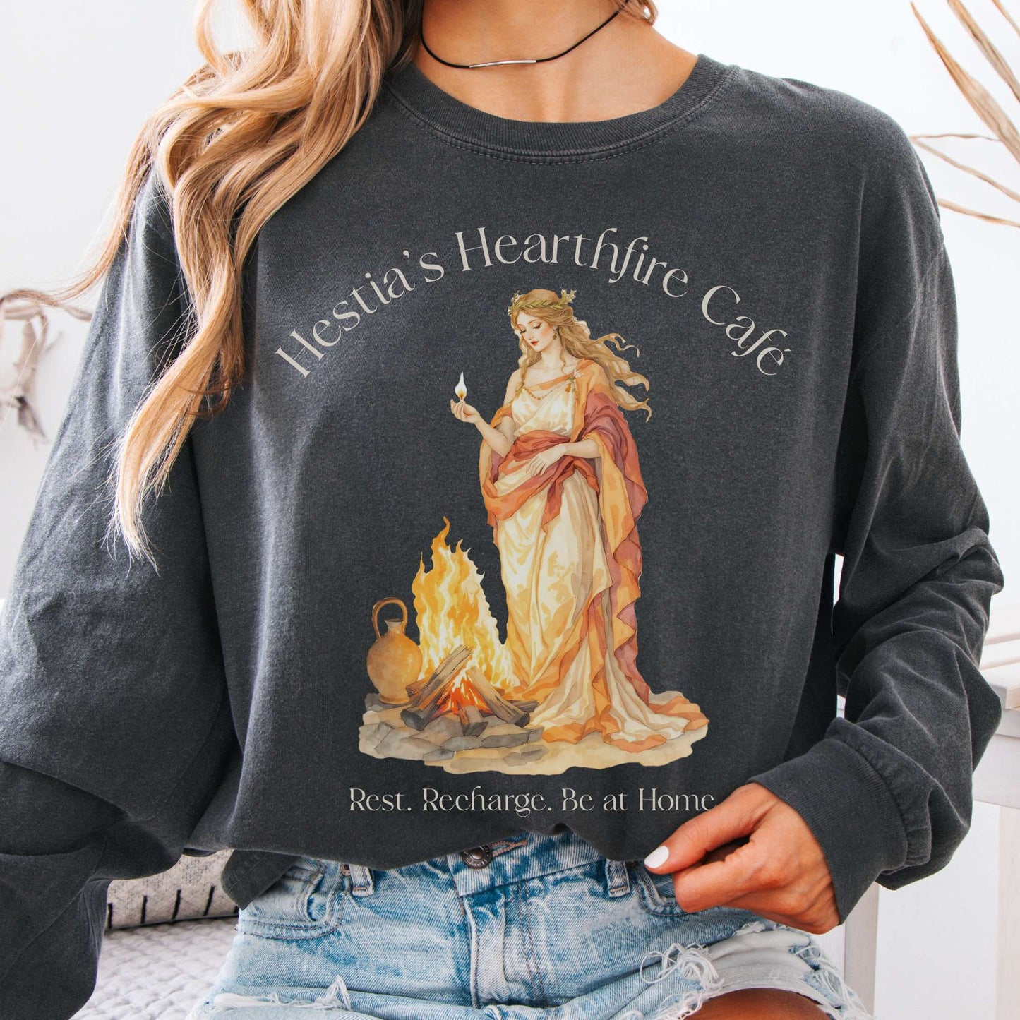 Long-sleeve Pepper / S Hestia’s Hearthfire Café Mythology Long Sleeve The Mystic Eden