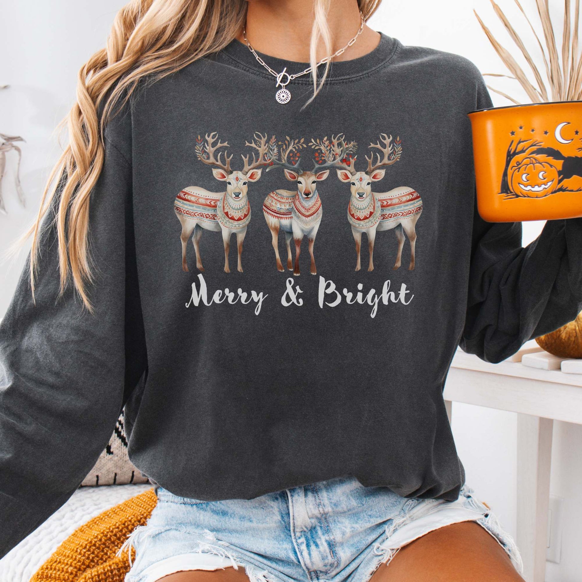 Long-sleeve Pepper / S Merry and Bright Christmas Edition Long Sleeve Tee The Mystic Eden