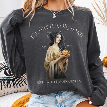 Long-sleeve Pepper / S The Bitter Orchard Eris Goddess Long Sleeve T-Shirt The Mystic Eden