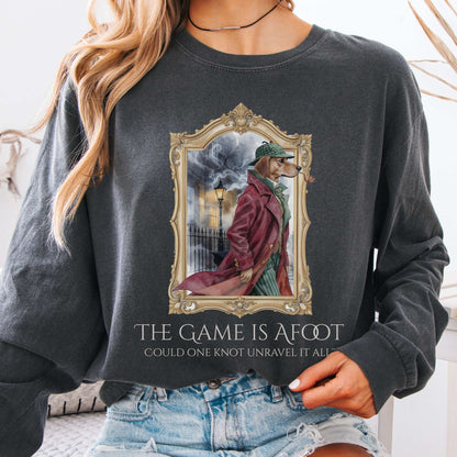 Long-sleeve Pepper / S The Game Is Afoot Sherlock Holmes Long Sleeve Tee The Mystic Eden