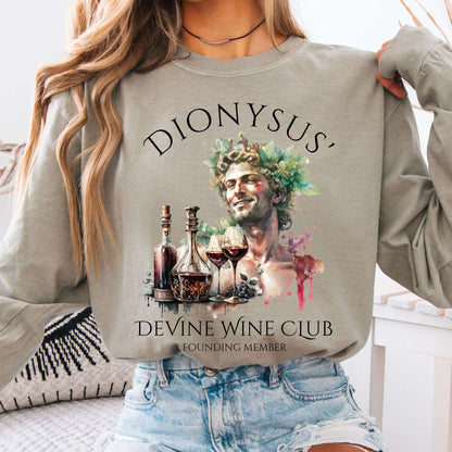 Long-sleeve Sandstone / S Dionysus' Divine Wine Club Mythology Long Sleeve Tee The Mystic Eden