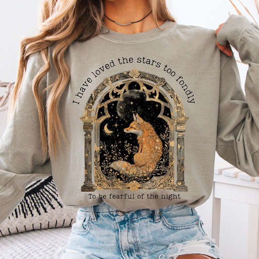 Long-sleeve Sandstone / S I Have Loved the Stars Too Fondly Sarah Williams Poetry Long Sleeve Tee The Mystic Eden