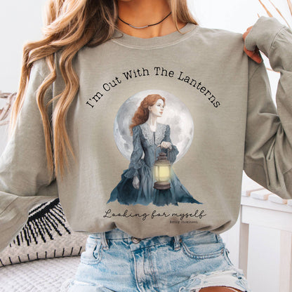 Long-sleeve Sandstone / S I'm Out With The Lanterns Looking For Myself Emily Dickinson Long Sleeve The Mystic Eden