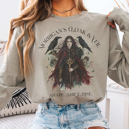 Long-sleeve Sandstone / S Morrigan's Cloak & Veil Shape Shift Rise Long Sleeve Shirt The Mystic Eden