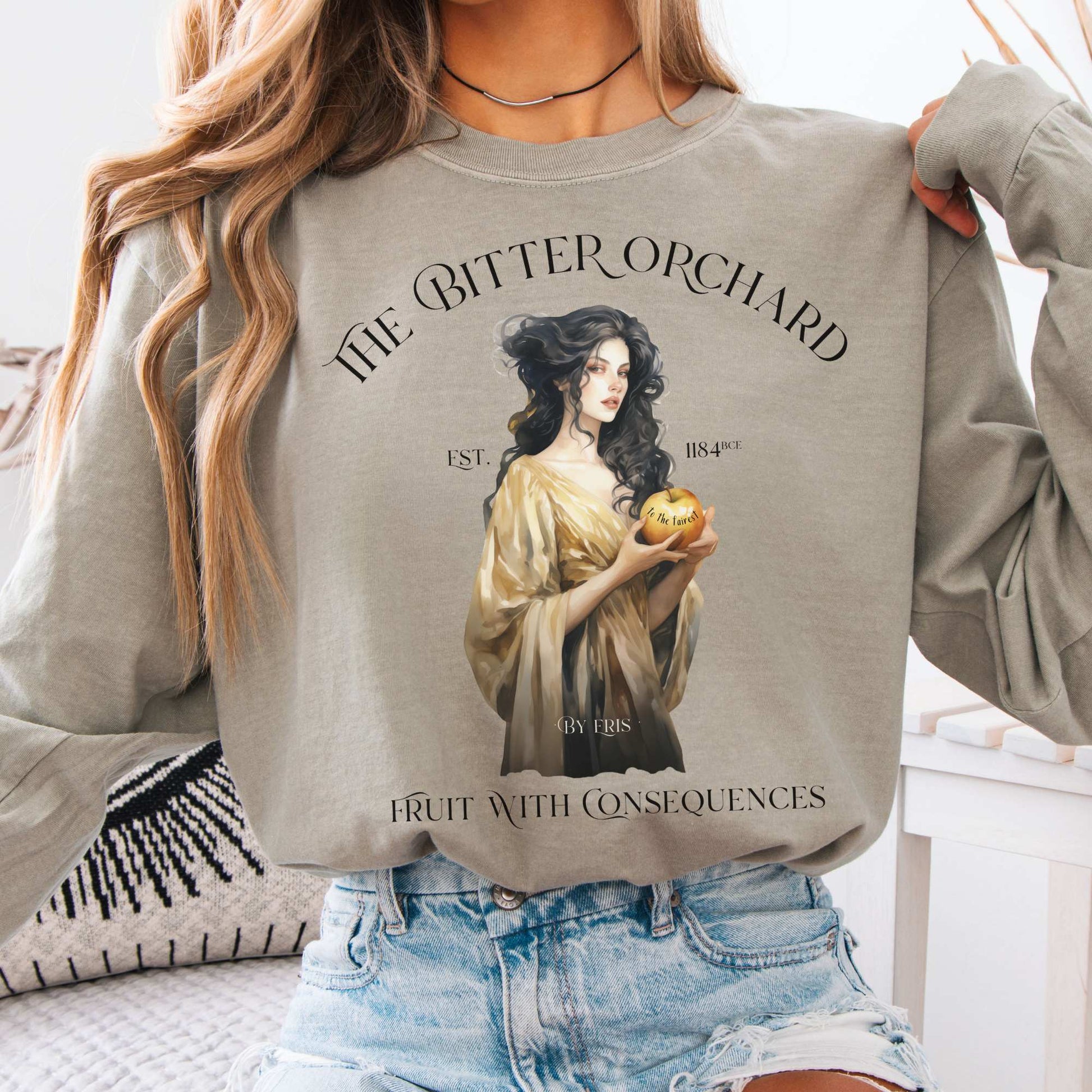 Long-sleeve Sandstone / S The Bitter Orchard Eris Goddess Long Sleeve T-Shirt The Mystic Eden