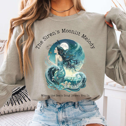Long-sleeve Sandstone / S The Siren’s Moonlit Melody Mythology Long Sleeve Tee The Mystic Eden