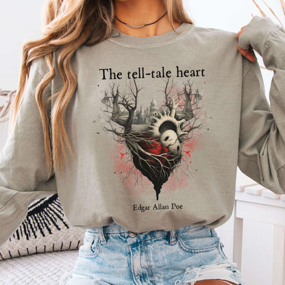Long-sleeve Sandstone / S The Tell Tale Heart Edgar Allan Poe Long Sleeve Tee The Mystic Eden