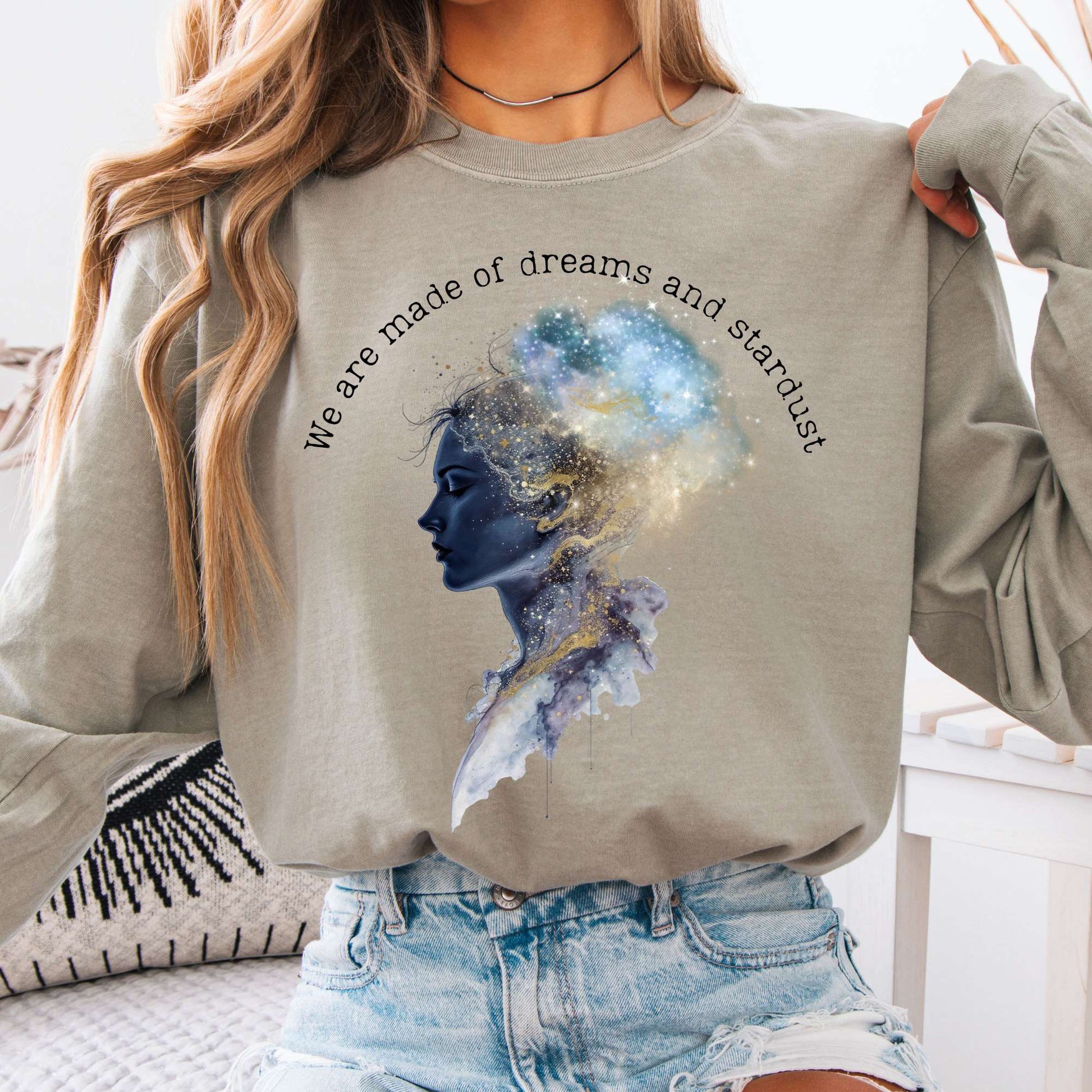 Long-sleeve Sandstone / S We Are Made of Dreams and Stardust Long Sleeve Tee The Mystic Eden