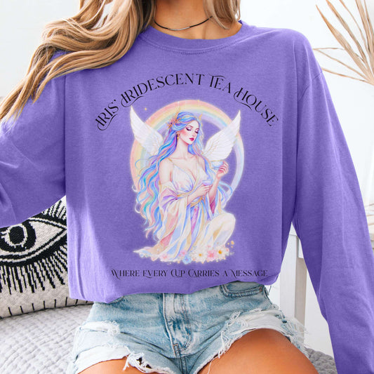 Long-sleeve Violet / S Iris’ Iridescent Tea House Mythology Long Sleeve Tee The Mystic Eden