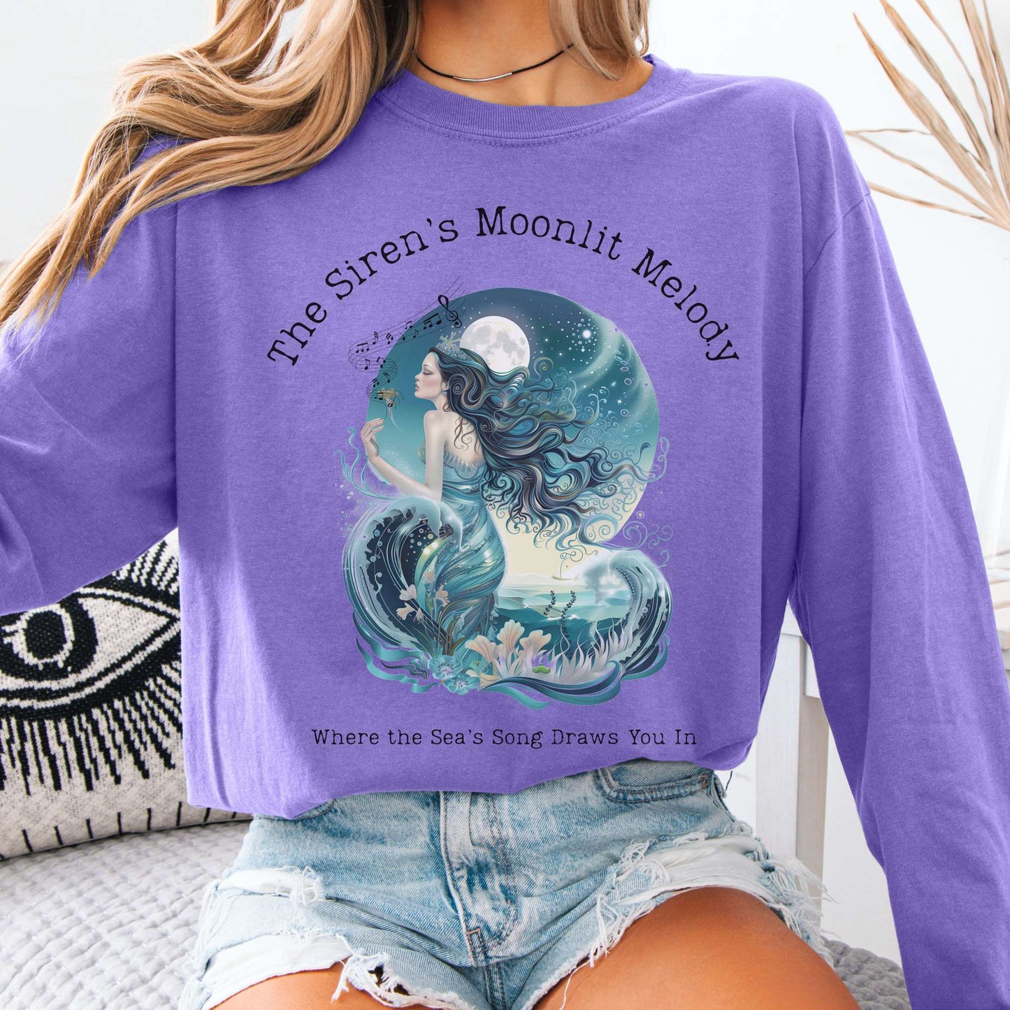 Long-sleeve Violet / S The Siren’s Moonlit Melody Mythology Long Sleeve Tee The Mystic Eden