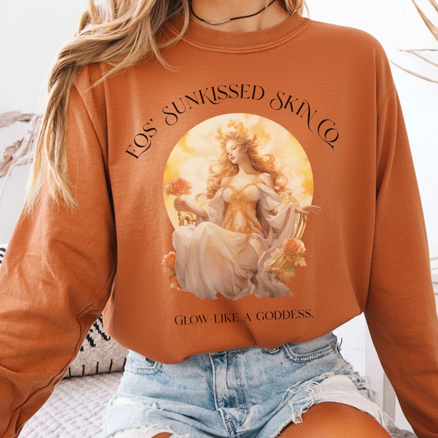 Long-sleeve Yam / S Eos' Sunkissed Skin Co. Goddess  Long Sleeve T-Shirt The Mystic Eden