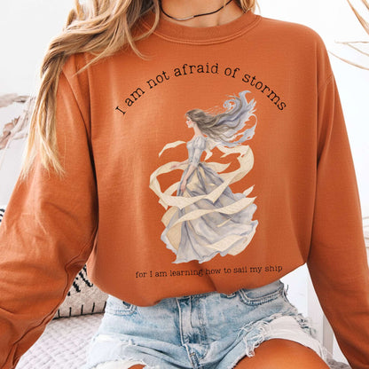 Long-sleeve Yam / S I Am Not Afraid of Storms Little Women Long Sleeve Tee The Mystic Eden