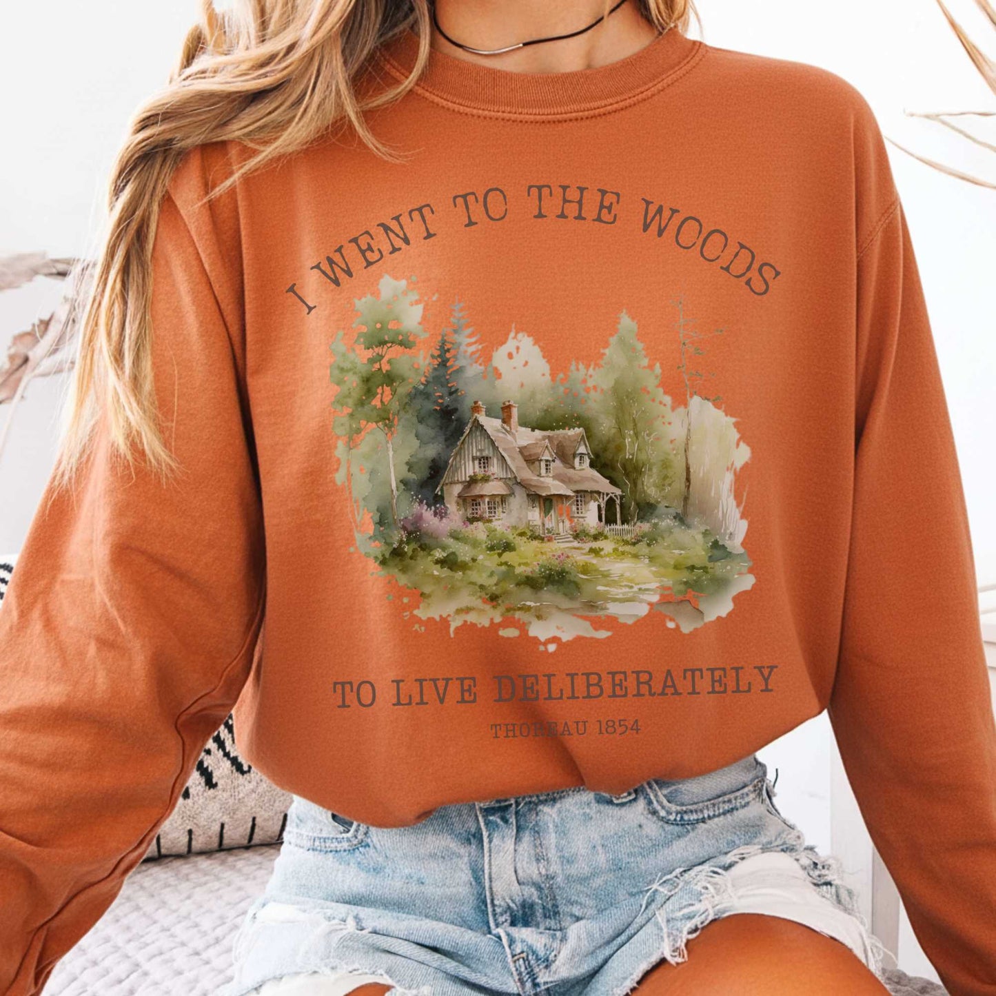 Long-sleeve Yam / S I Went To the Woods To Live Deliberately Cottage Edition Long Sleeve The Mystic Eden