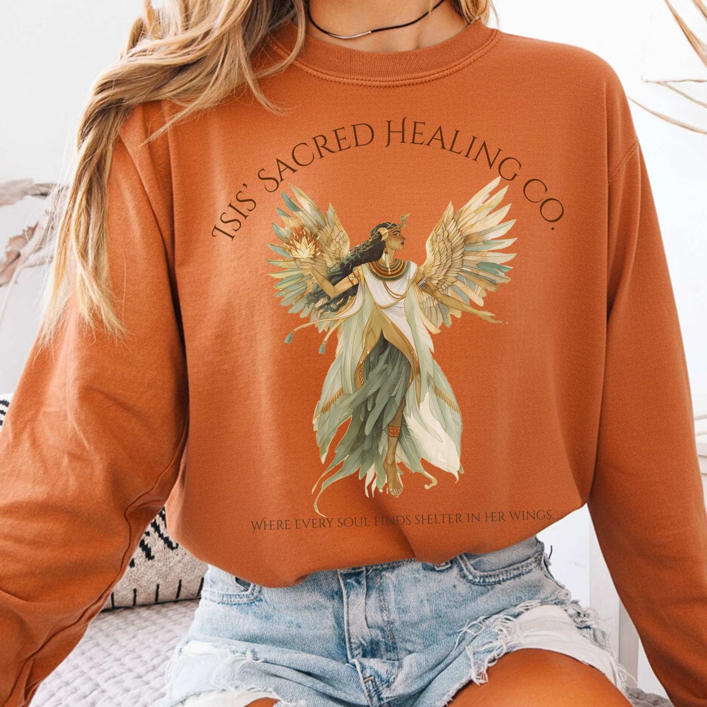 Long-sleeve Yam / S Isis' Sacred Healing Co Egyptian Mythology Long Sleeve The Mystic Eden