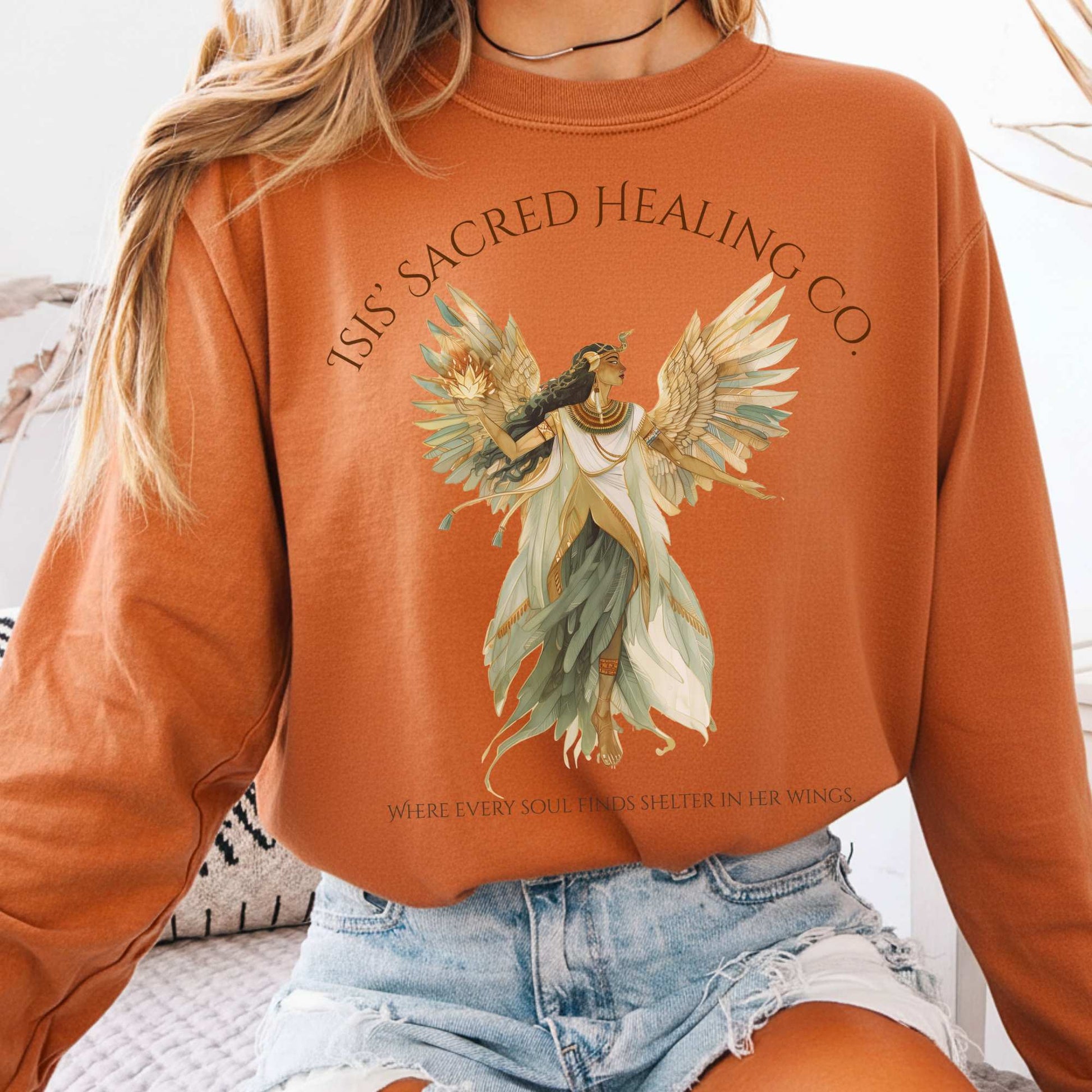 Long-sleeve Yam / S Isis' Sacred Healing Co Egyptian Mythology Long Sleeve The Mystic Eden