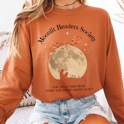 Long-sleeve Yam / S Moonlit Readers Society Long Sleeve Tee The Mystic Eden