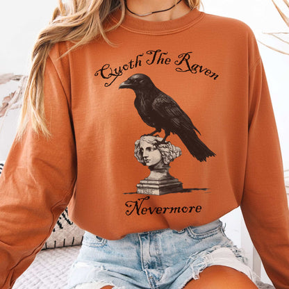 Long-sleeve Yam / S Quoth the Raven Nevermore Poe Long Sleeve The Mystic Eden