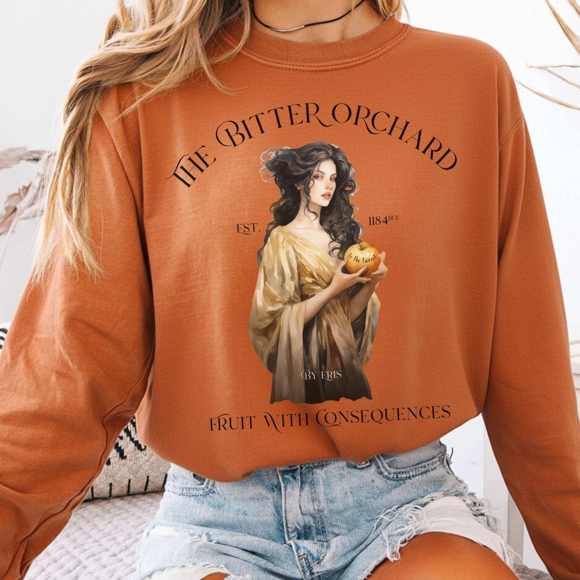 Long-sleeve Yam / S The Bitter Orchard Eris Goddess Long Sleeve T-Shirt The Mystic Eden