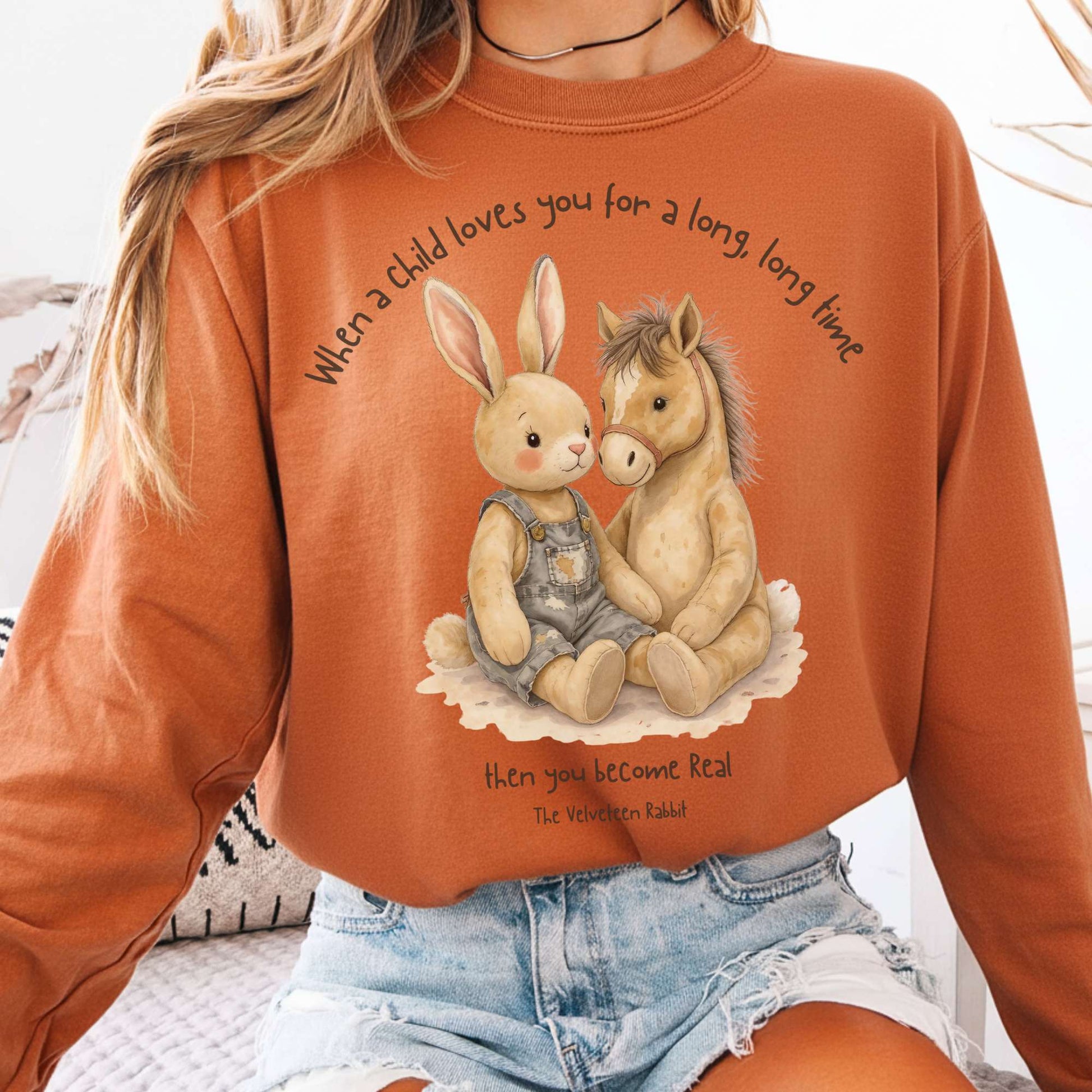 Long-sleeve Yam / S You Become Real The Velveteen Rabbit Long Sleeve Tee The Mystic Eden