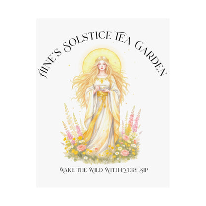 Poster 11″ x 14″ / Matte Áine’s Solstice Tea Garden Celtic Goddess Poster The Mystic Eden