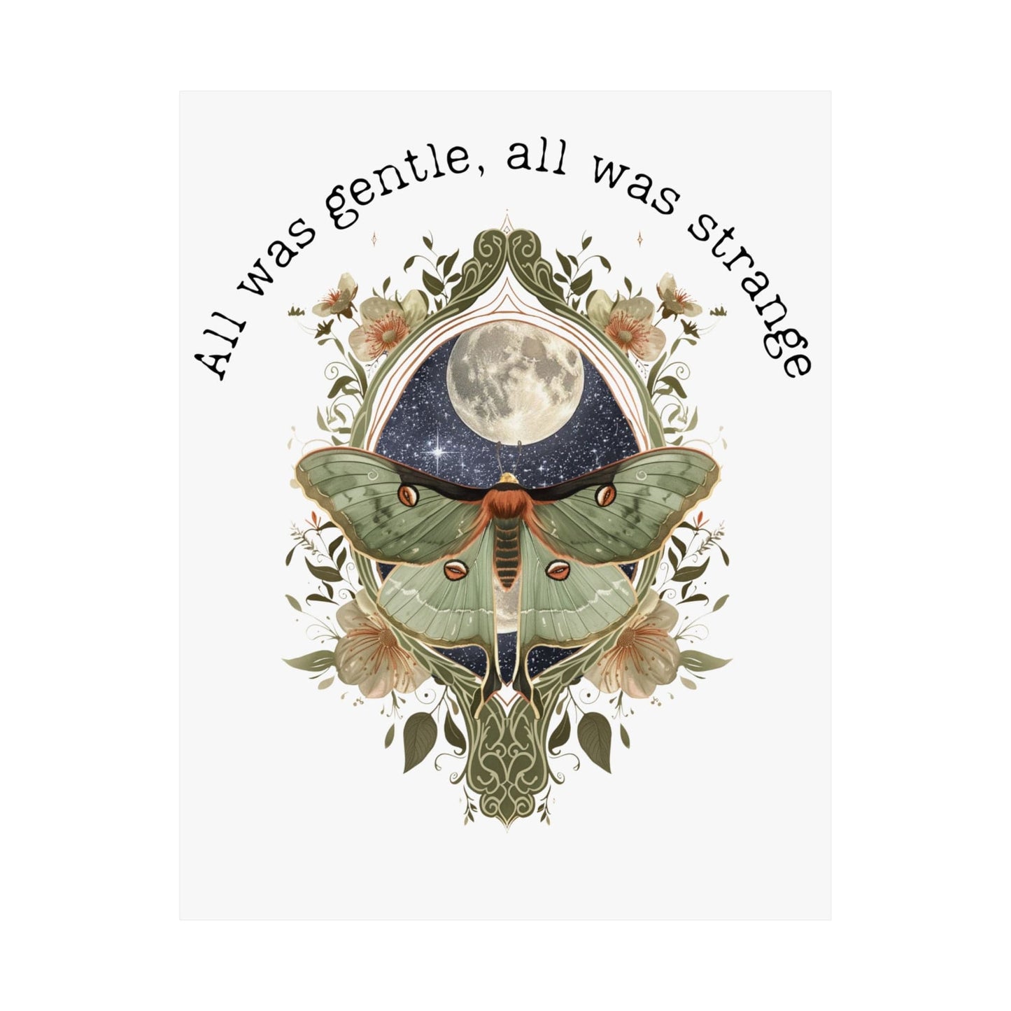 Poster 11″ x 14″ / Matte All Was Gentle All Was Strange Edgar Allan Poe Poster The Mystic Eden