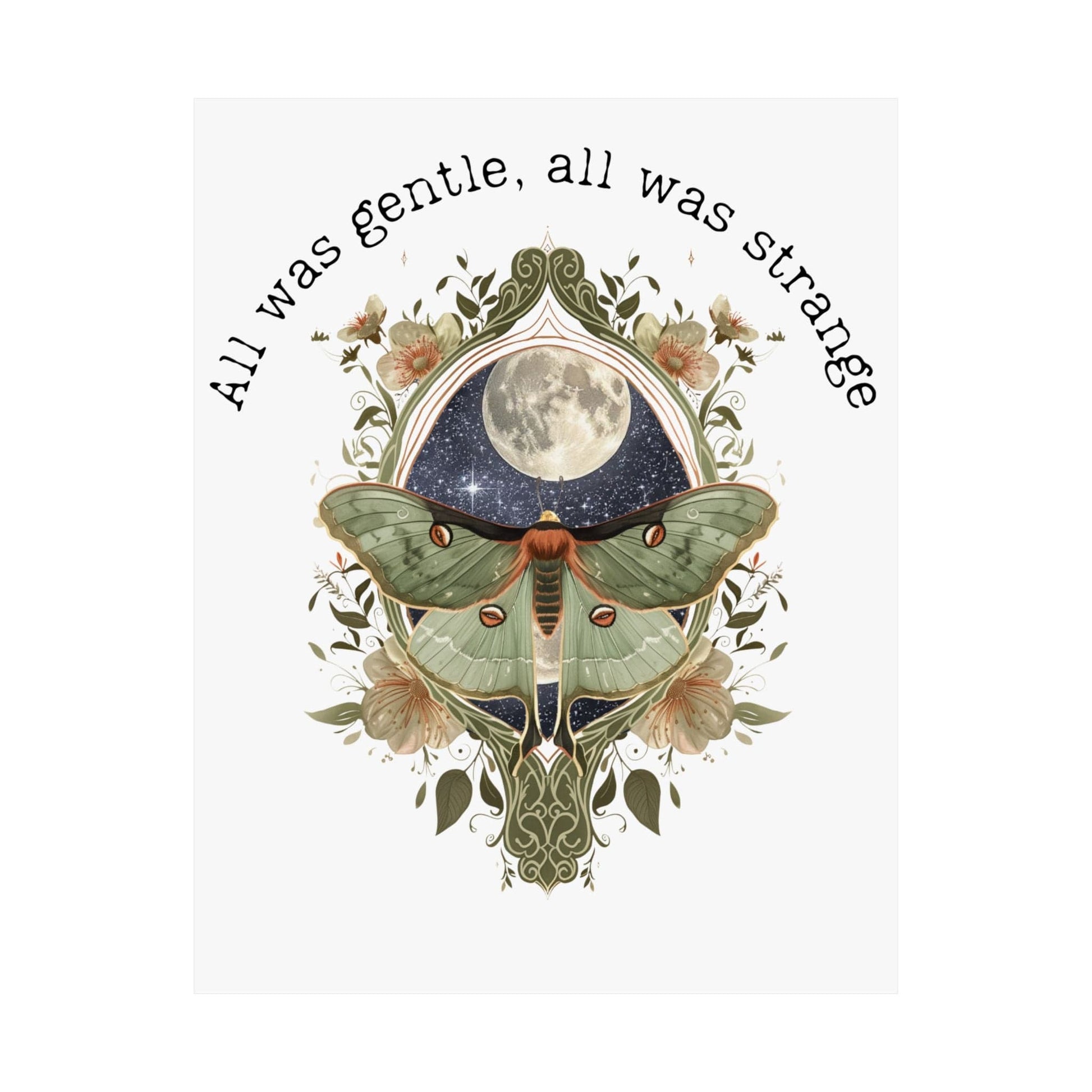 Poster 11″ x 14″ / Matte All Was Gentle All Was Strange Edgar Allan Poe Poster The Mystic Eden