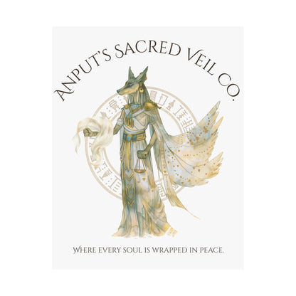 Poster 11″ x 14″ / Matte Anubis' Final Passage Co Egyptian Mythology Print The Mystic Eden