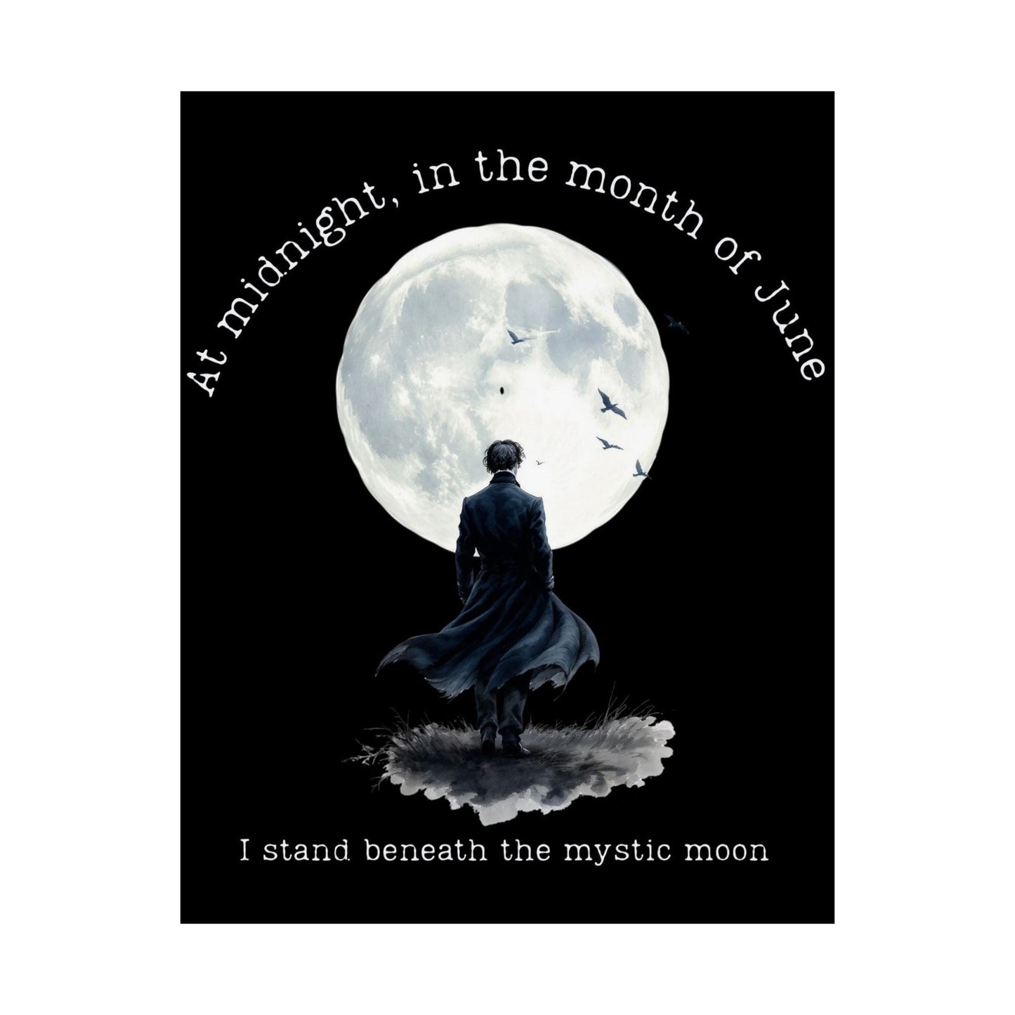 Poster 11″ x 14″ / Matte At Midnight In The Month of June Poe Print The Mystic Eden