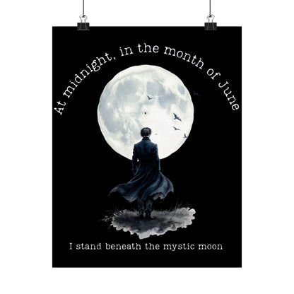 Poster 11″ x 14″ / Matte At Midnight In The Month of June Poe Print The Mystic Eden