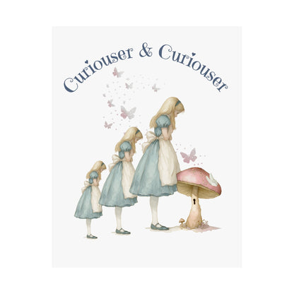 Poster 11″ x 14″ / Matte Curiouser and Curiouser Alice Print The Mystic Eden