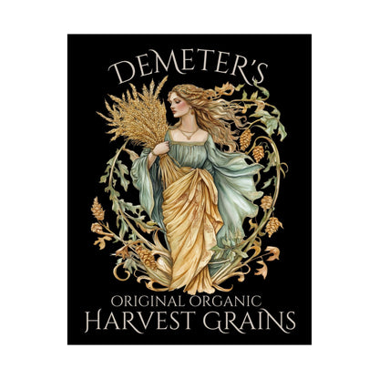 Poster 11″ x 14″ / Matte Demeter's Original Organic Harvest Grains Black Print The Mystic Eden