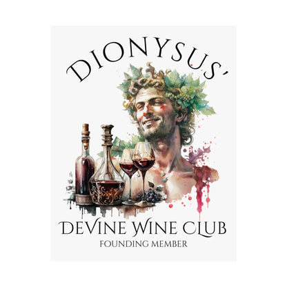 Poster 11″ x 14″ / Matte Dionysus Devine Wine Club Mythology Poster The Mystic Eden