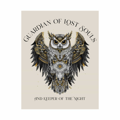 Poster 11″ x 14″ / Matte Guardian of Lost Souls Mythic Owl Art Print The Mystic Eden
