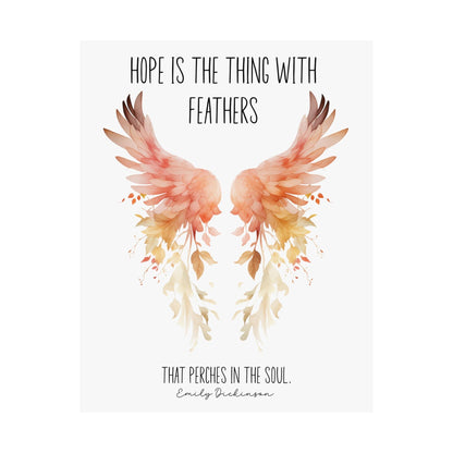 Poster 11″ x 14″ / Matte Hope is the Thing With Feathers Emily Dickinson Print The Mystic Eden