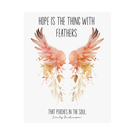 Poster 11″ x 14″ / Matte Hope is the Thing With Feathers Emily Dickinson Print The Mystic Eden