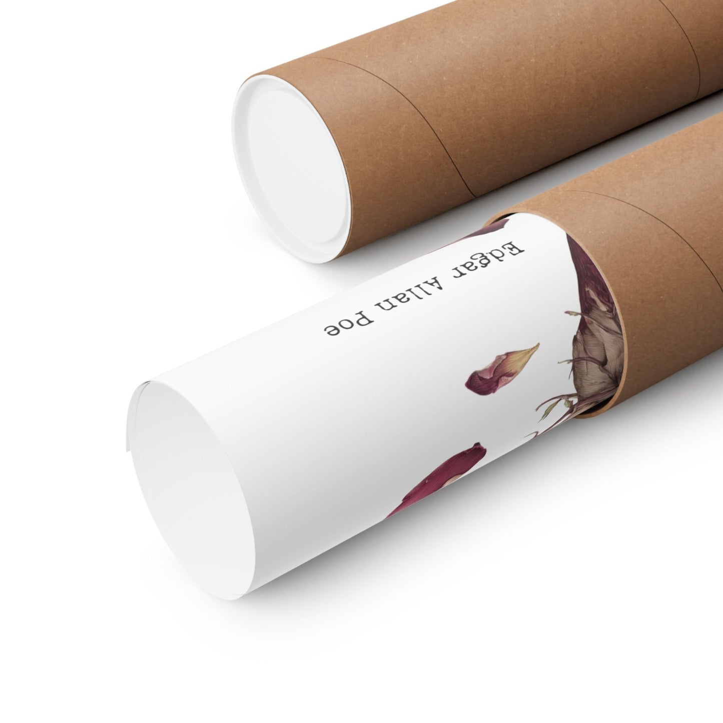 Poster 11″ x 14″ / Matte I Did Violence To My Own Heart Edgar Allan Poe White Print The Mystic Eden