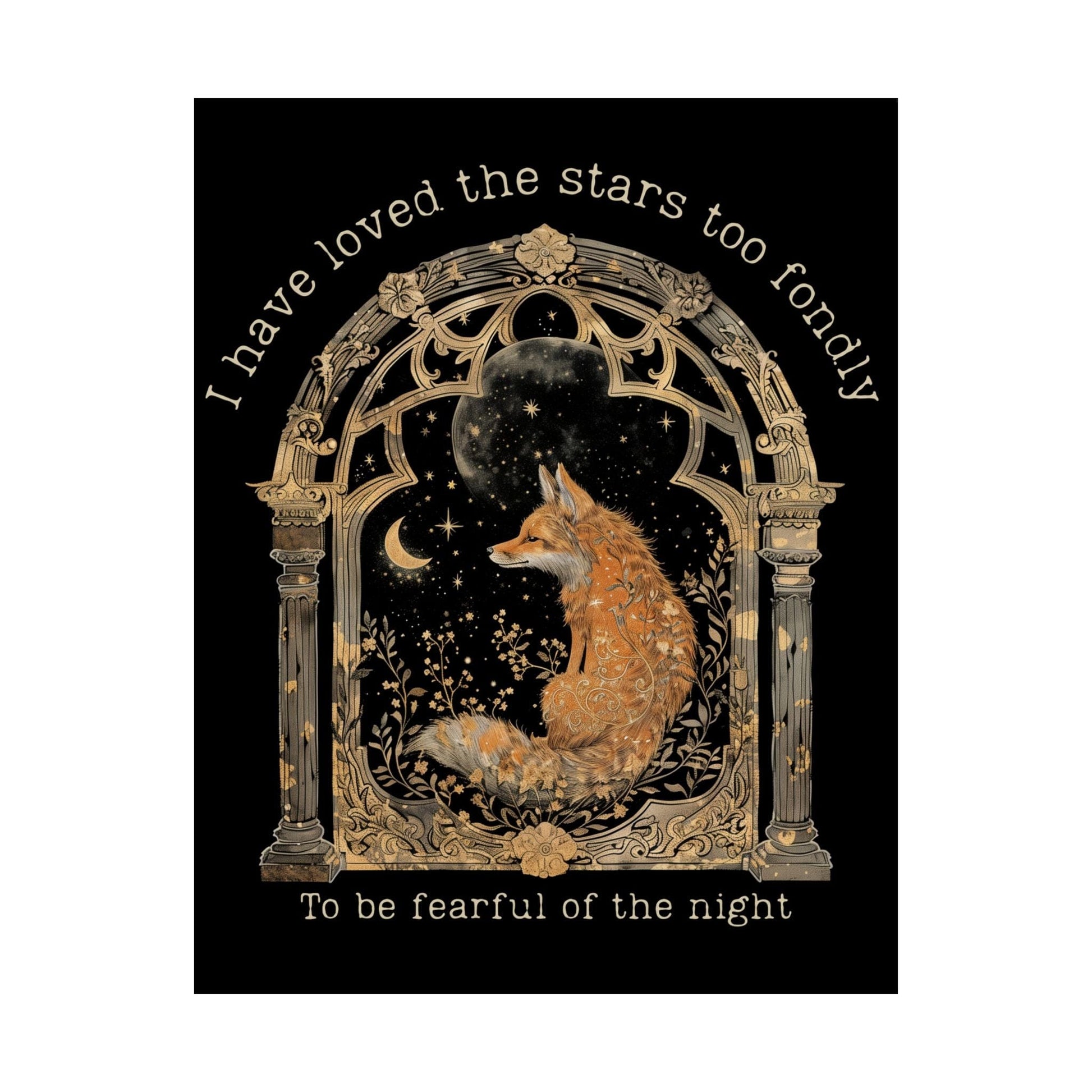 Poster 11″ x 14″ / Matte I Have Loved the Stars Too Fondly Sarah Williams Poetry Black Print The Mystic Eden