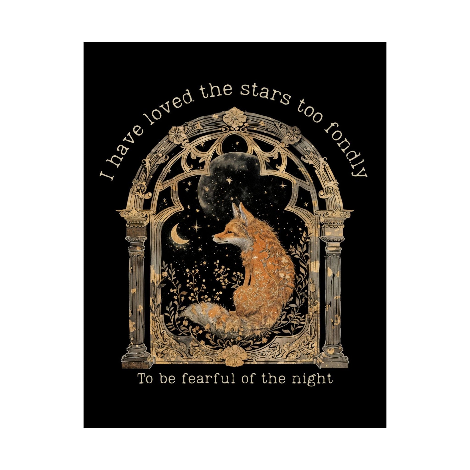 Poster 11″ x 14″ / Matte I Have Loved the Stars Too Fondly Sarah Williams Poetry Black Print The Mystic Eden