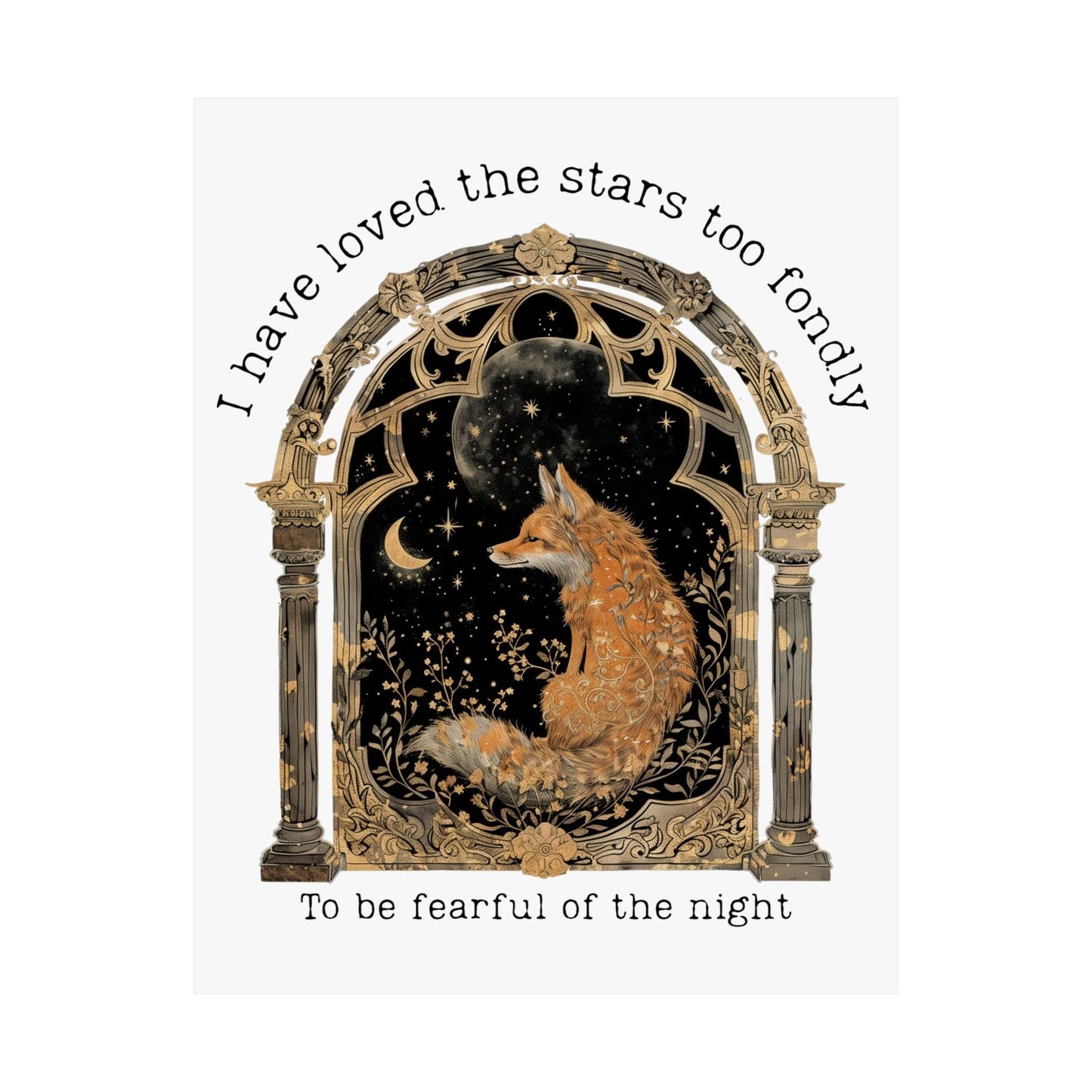 Poster 11″ x 14″ / Matte I Have Loved the Stars Too Fondly Sarah Williams Poetry Poster The Mystic Eden