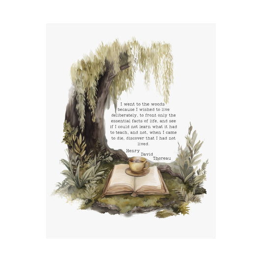 Poster 11″ x 14″ / Matte I Went to the Woods Henry David Thoreau Poster The Mystic Eden