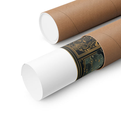 Poster 11″ x 14″ / Matte In the Quiet Between Stars Moonlit Cat White Print The Mystic Eden