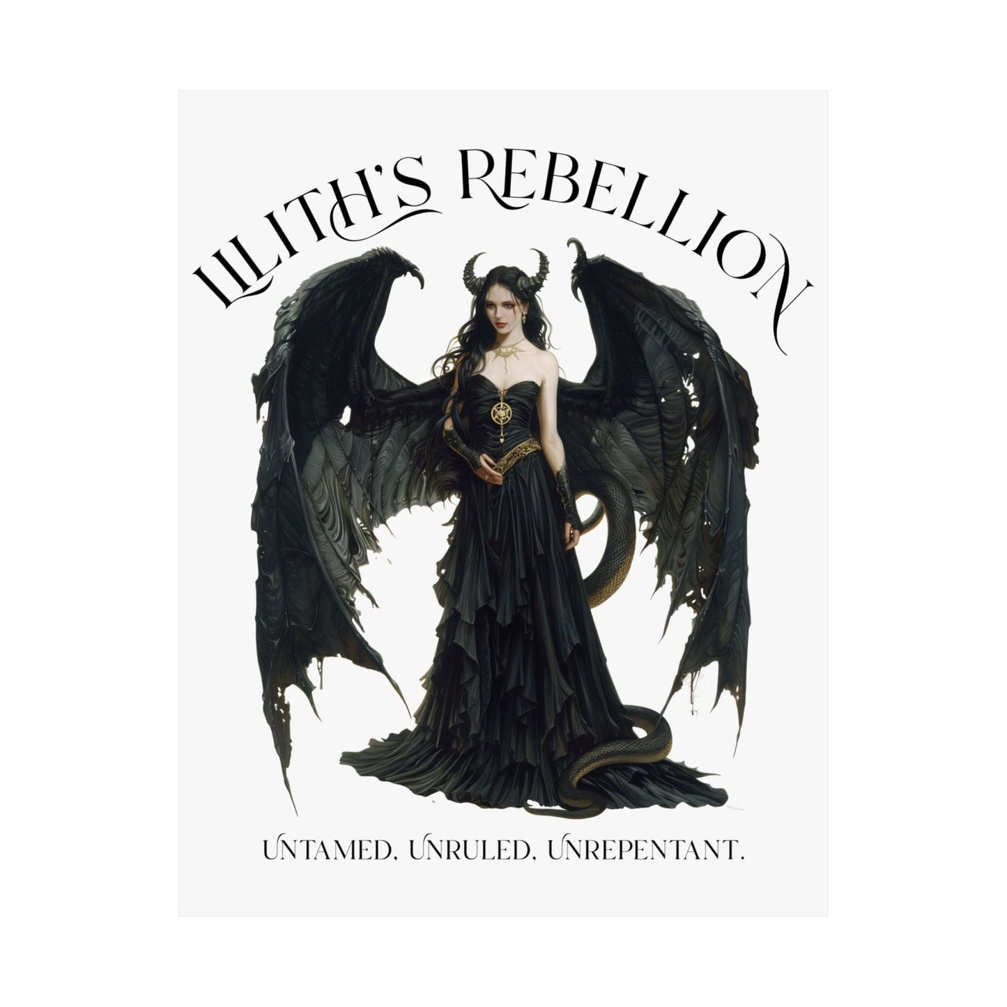 Poster 11″ x 14″ / Matte Lilith's Rebellion Mythology Print The Mystic Eden