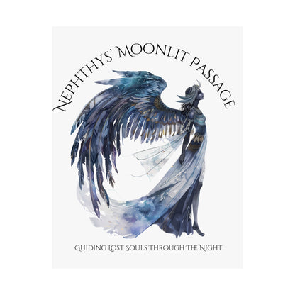 Poster 11″ x 14″ / Matte Nephthys' Moonlit Passage Egyptian Mythology Poster The Mystic Eden