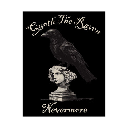 Poster 11″ x 14″ / Matte Quoth the Raven Nevermore Edgar Allan Poe Back Print The Mystic Eden