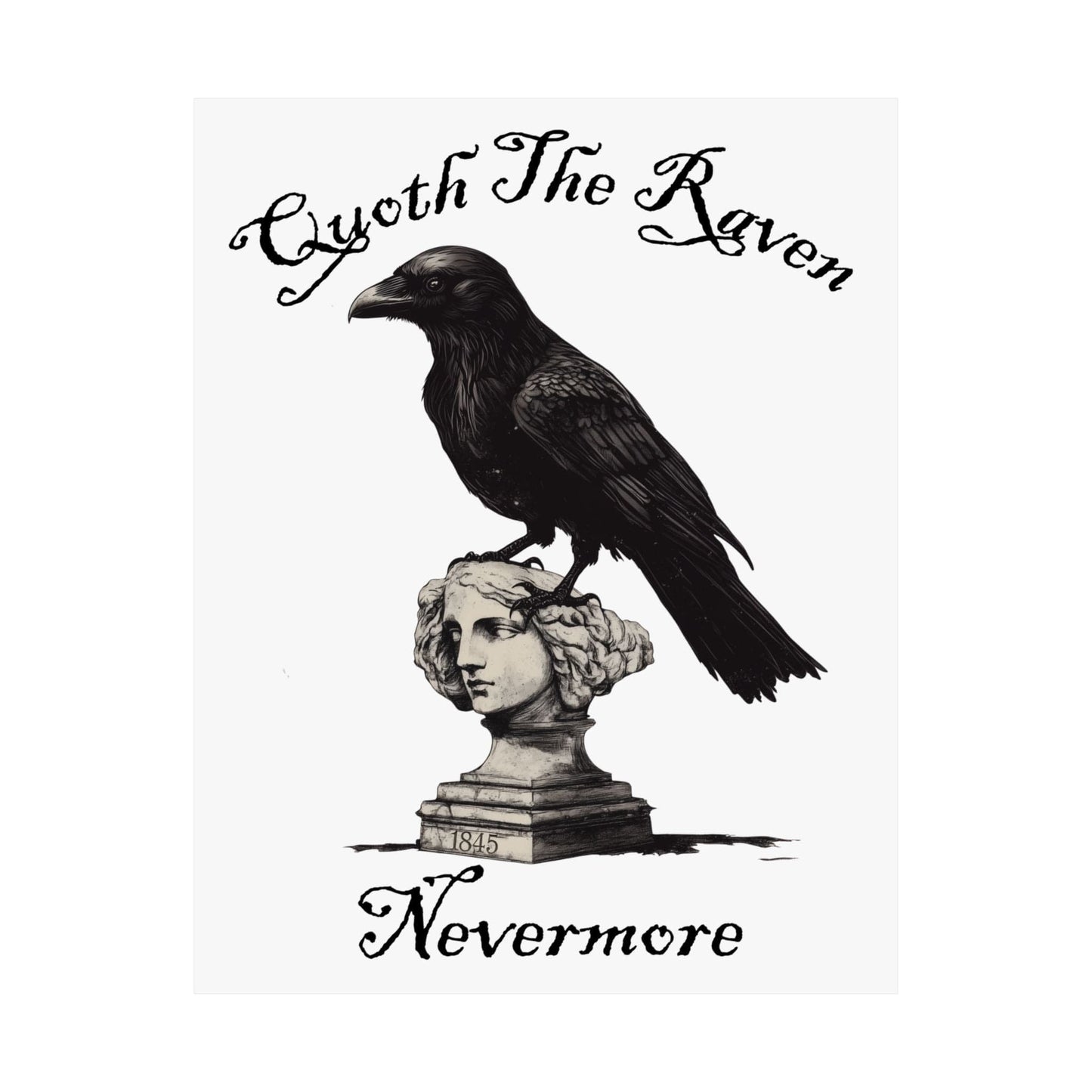 Poster 11″ x 14″ / Matte Quoth the Raven Nevermore Edgar Allan Poe Print The Mystic Eden